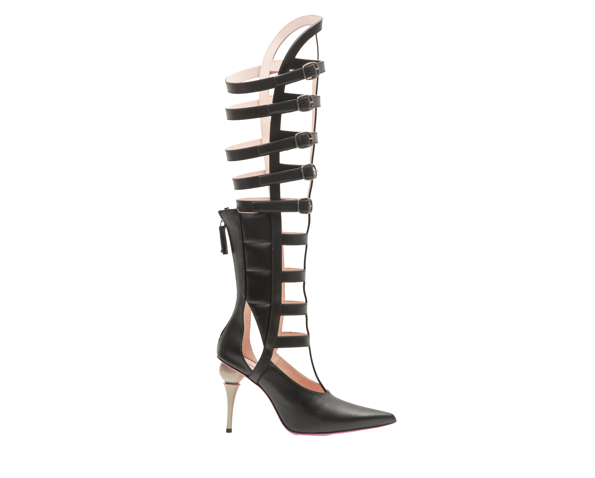 SORAYA Gladiatrix All season Boots – ForeverLuxury Italian, All MADE IN ITALY. Black with Off-gray Soraya Heels