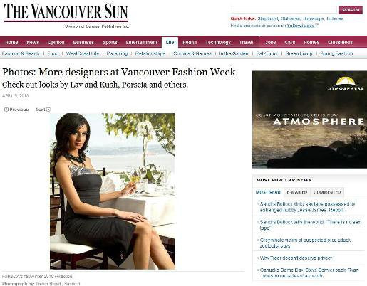 PORSCIA YEGANEH® Featured in The Vancouver Sun