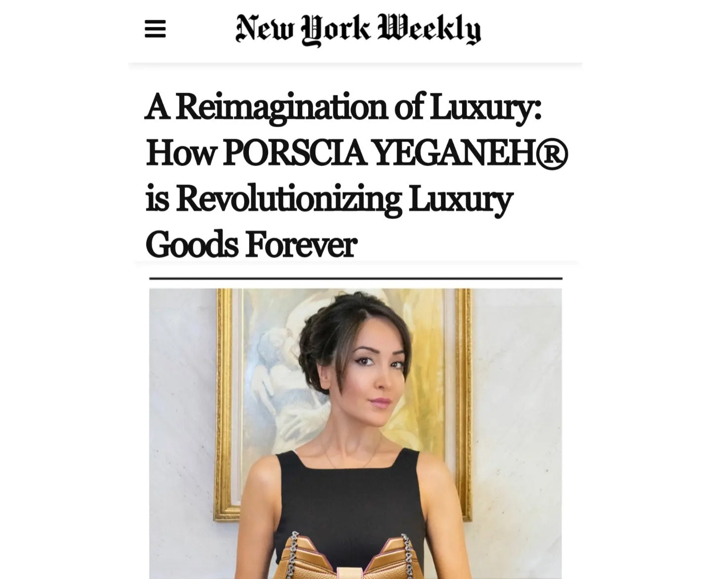 A Reimagination of Luxury: How PORSCIA YEGANEH® is Revolutionizing Luxury Goods Forever