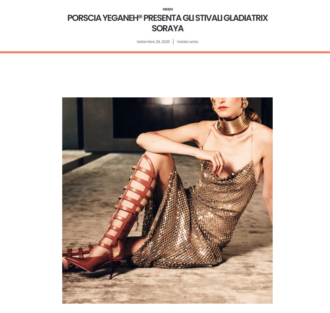 PROJECT RUNWAY- PORSCIA YEGANEH® Presenta Gli Stivali Gladiatrix Soraya