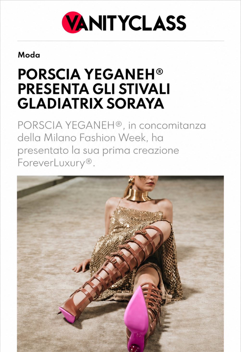 vanity fair class porscia yeganeh news italy