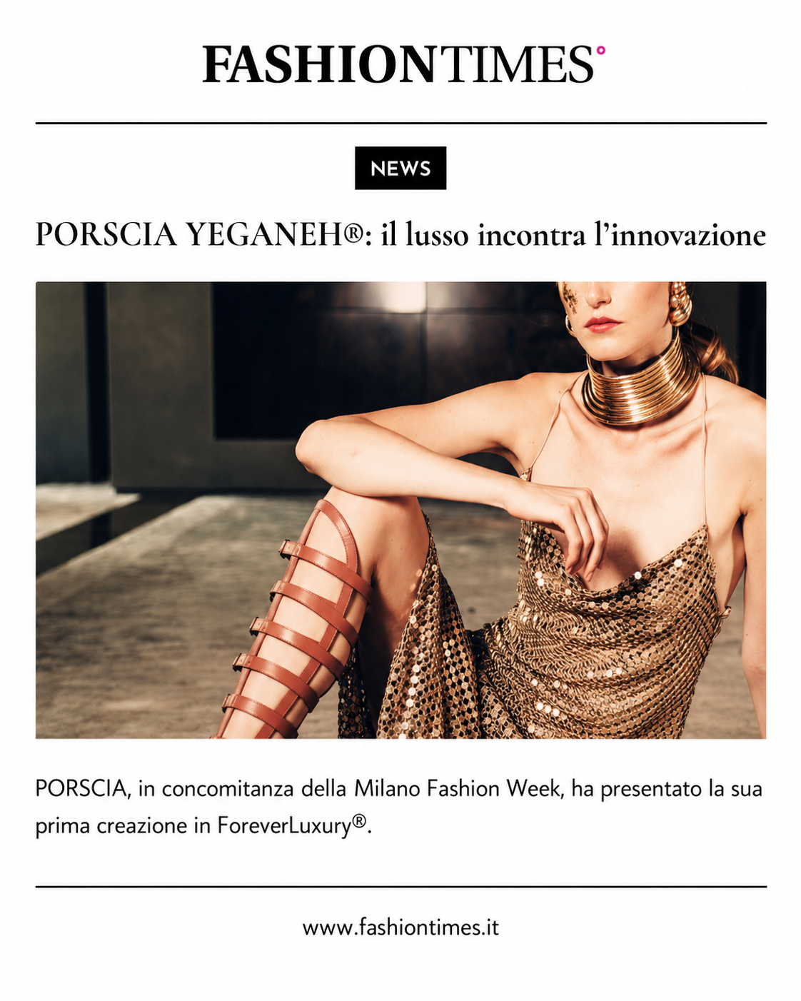 fashiontime italy porscia yeganeh italian news