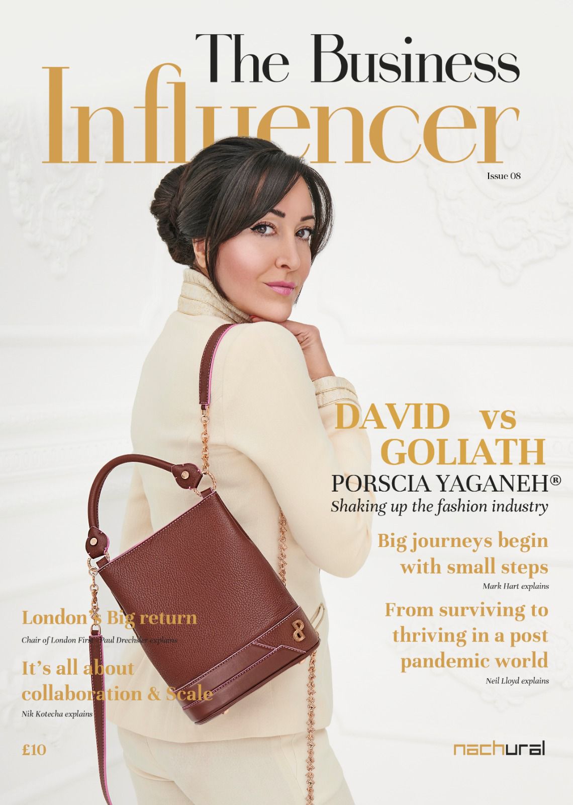 2022: PORSCIA YEGANEH® Front Cover Feature — The Business Influencer Magazine (UK)
