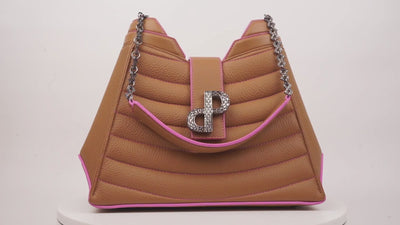 ANNIA Tote bag– ForeverLuxury Italian carryall with 3D hardware, All MADE IN ITALY.