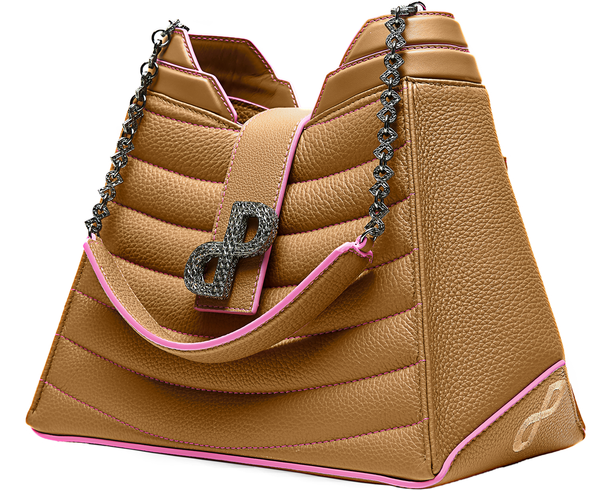 An unprecedented tote bag in 3D hardware-A regal statement piece-All MADE IN ITALY  