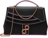 The LIVIA messenger bag is designed to enhance the glamorous side of every style-centric lady’s dynamic lifestyle. Designed in the signature trapeze silhouette, it can be worn cross-body or on the shoulder, thanks to an extra-long Singapore chain strap.. The individually hand-carved, featherweight, 3D Forever-Logo,, adorns the push turn-lock clasp, and inner zipper pull – All MADE IN ITALY